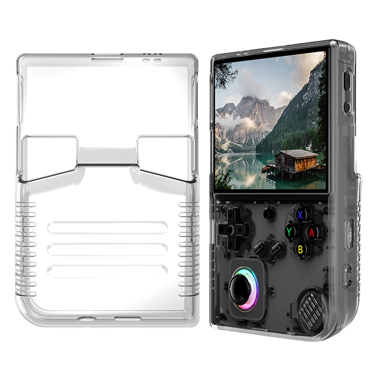 For ANBERNIC RG40XXV Protective Cover Shockproof Transparent Case Handheld Game Console Protector Shell Sleeve Game Accessories