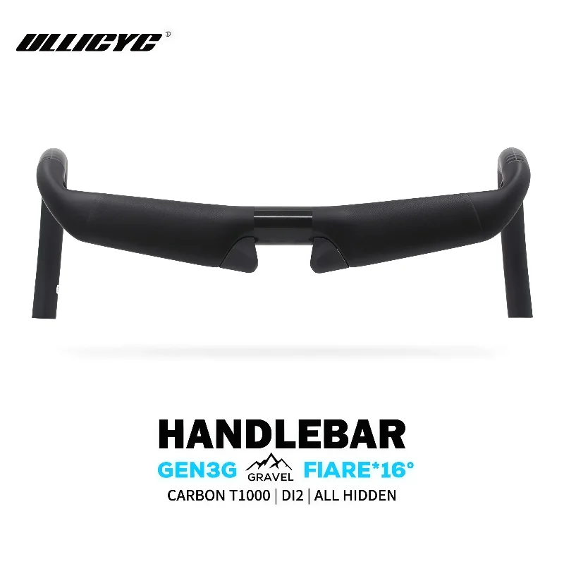 

AERO GEN3 Carbon Fiber Gravel Handlebar 31.8mm Clamp 380mm 400mm 420mm 440mm 16° Flare Internal Di2 EPS Routing Aero Cockpit