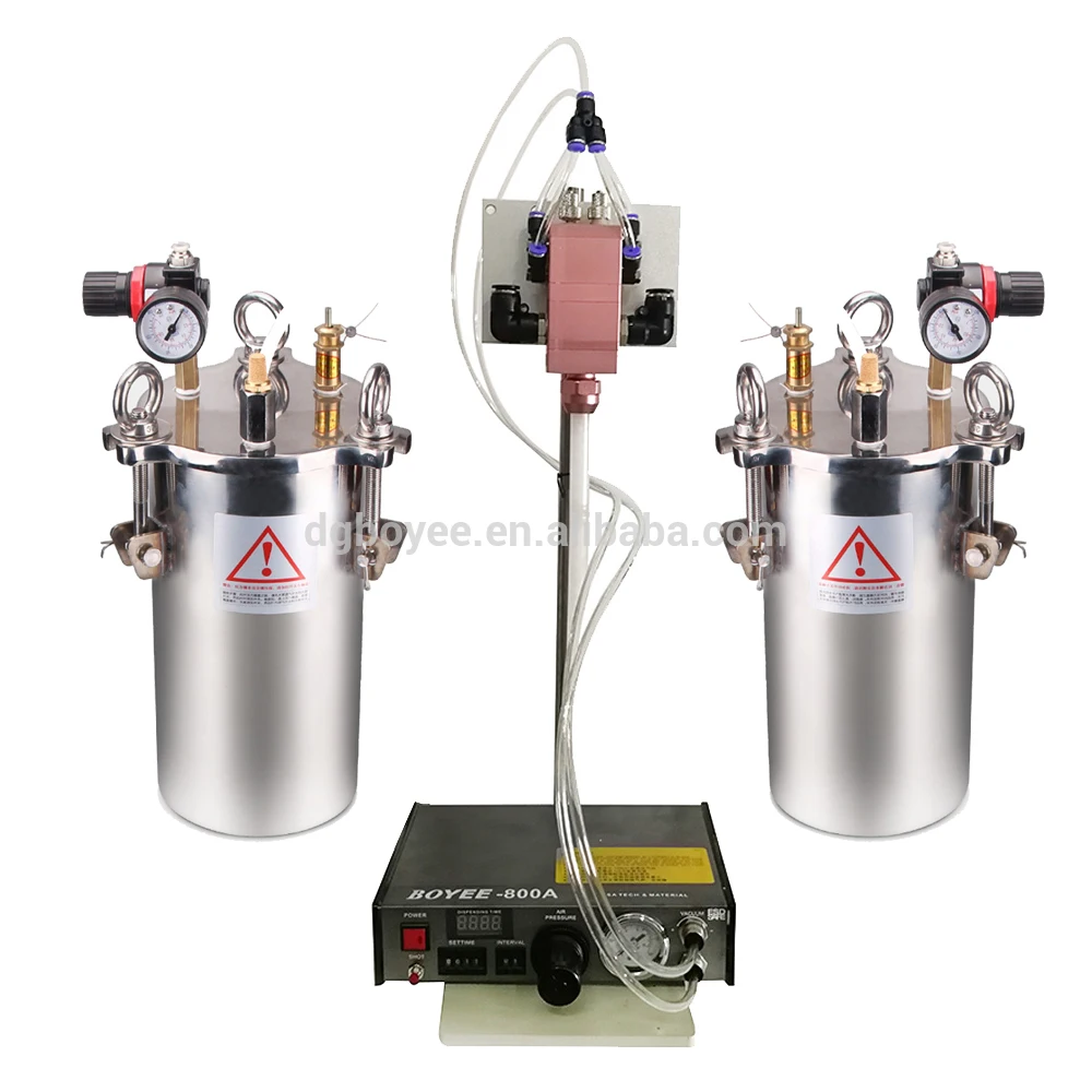 High Viscosity AB Polyurethane Mixing Dispenser Large Flow Resin Potting Machine With 3L glue storage tank