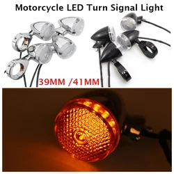 Motorcycle Modification Front and Rear Turn Signals Suitable for Harley Motorcycles, LED Amber Indicator Lights 39MM/41MM