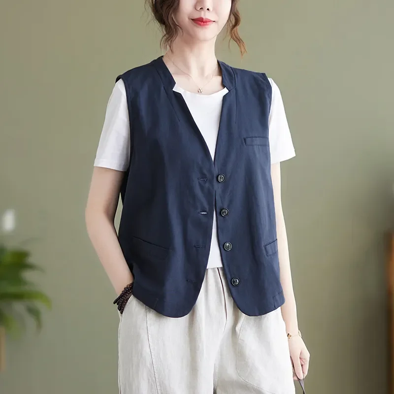 

Весенний новый крутой многослойный художественный универсальный жилет, женская одежда