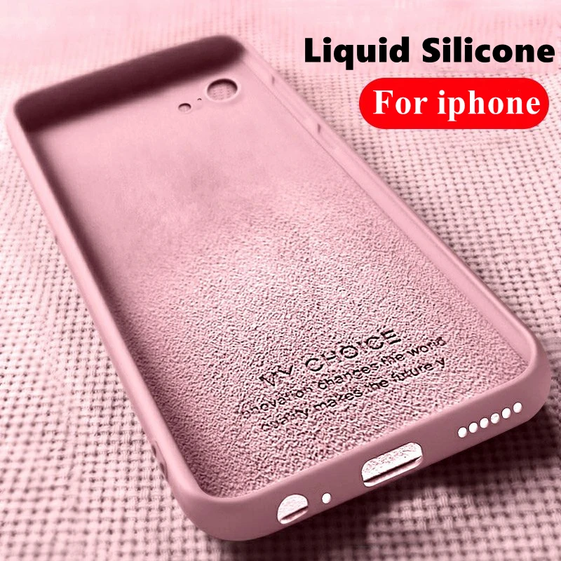 For iPhone SE Case For iPhone SE 2020 2022 SE2 SE3 Cover Coque Funda Soft Original Liquid Silicone Bumper For iPhone SE 2022