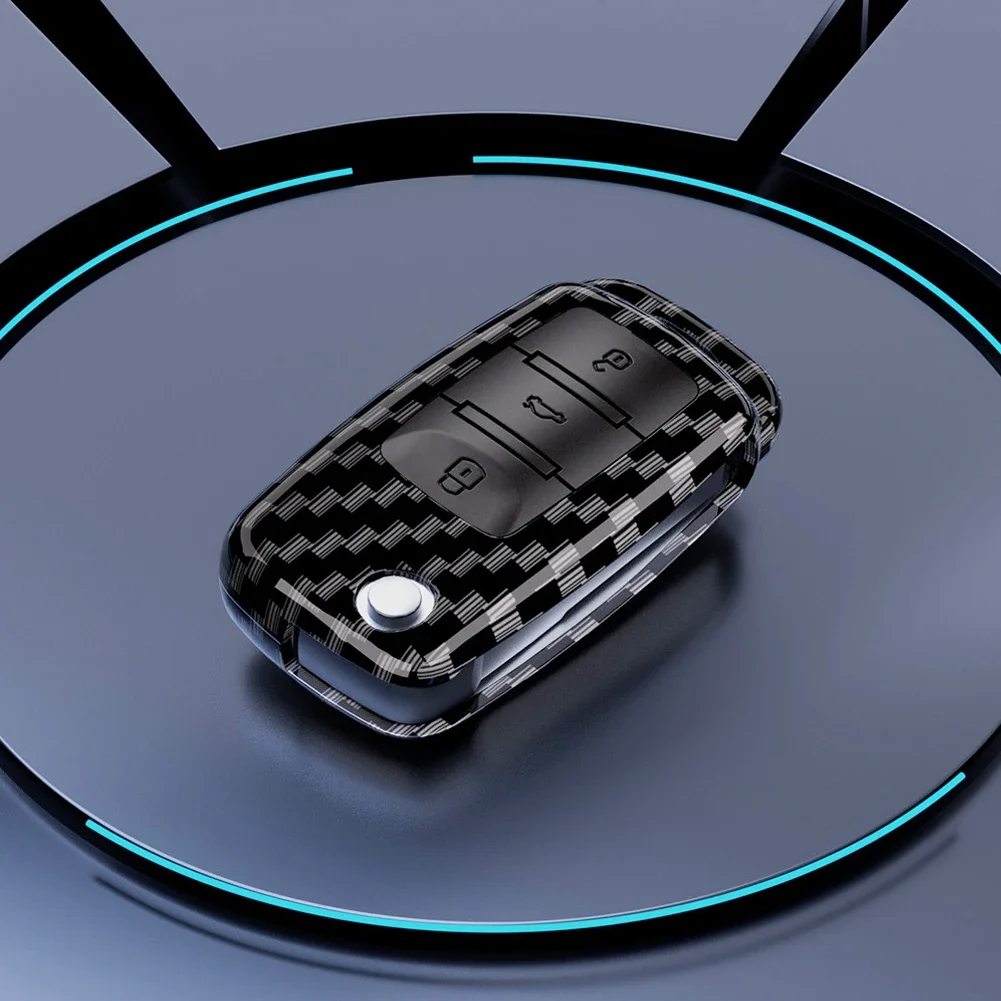 ABS Carbon Car Key Case Cover for VW Volkswagen Polo Tiguan Passat B5 B6 B7 Golf 4 5 6 MK6 Jetta Lavida Skoda Octavia Seat Leon