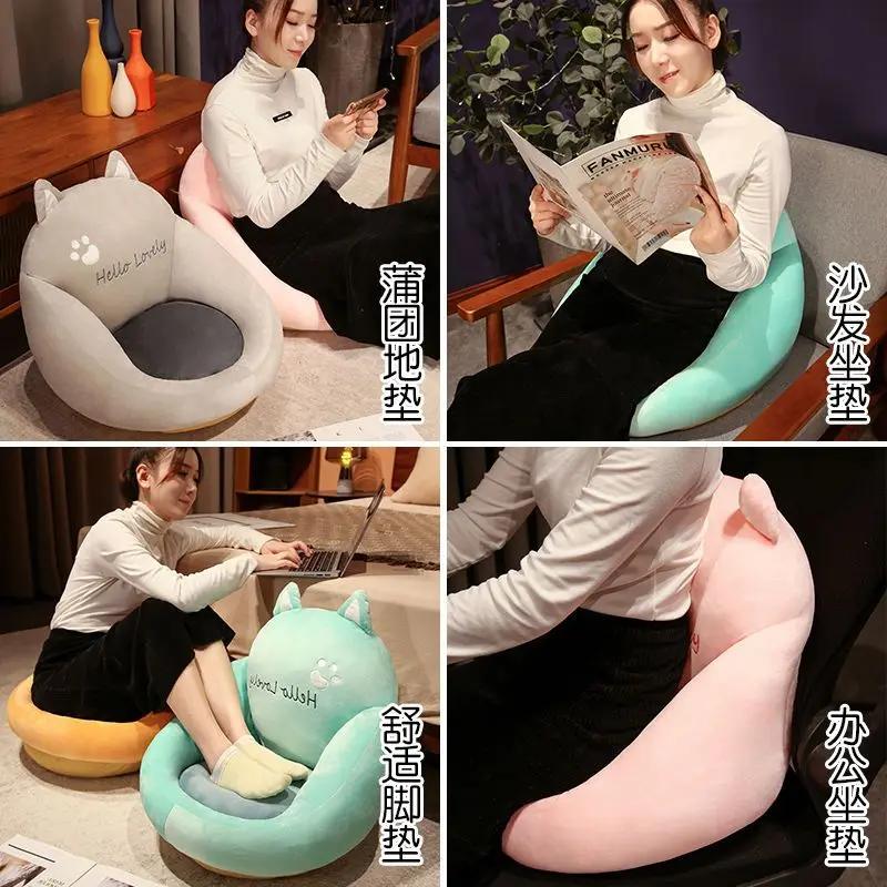 Tatami Cushion Backrest Integrated Futon Lazy Sitting Pier Bedroom Home Floor Fart Cushion Chair Thick Cushion Sofa Couch Sofas