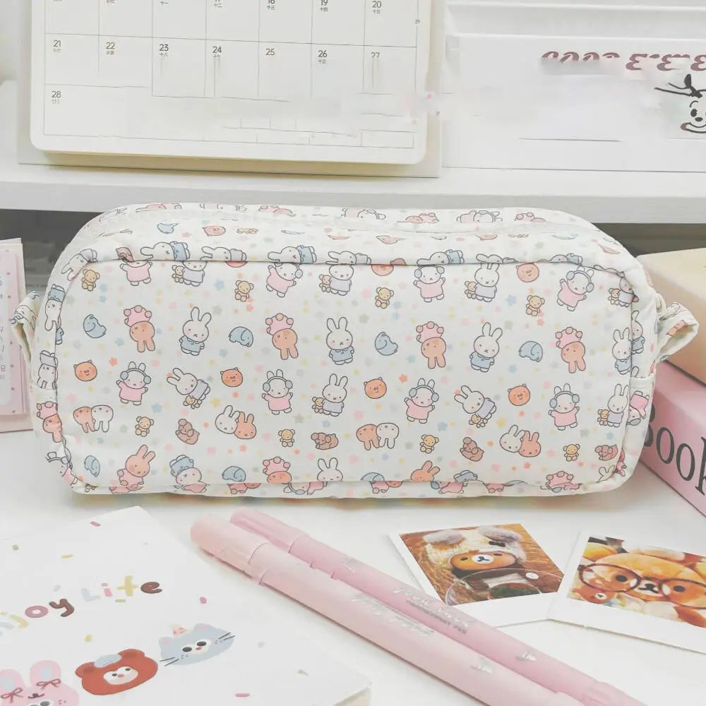 Astuccio per matite Cartoon Miffy Rabbit Astuccio per matite di grande capacità Cartoon Anime Borse portaoggetti per cancelleria Astuccio per matite per cancelleria per studenti