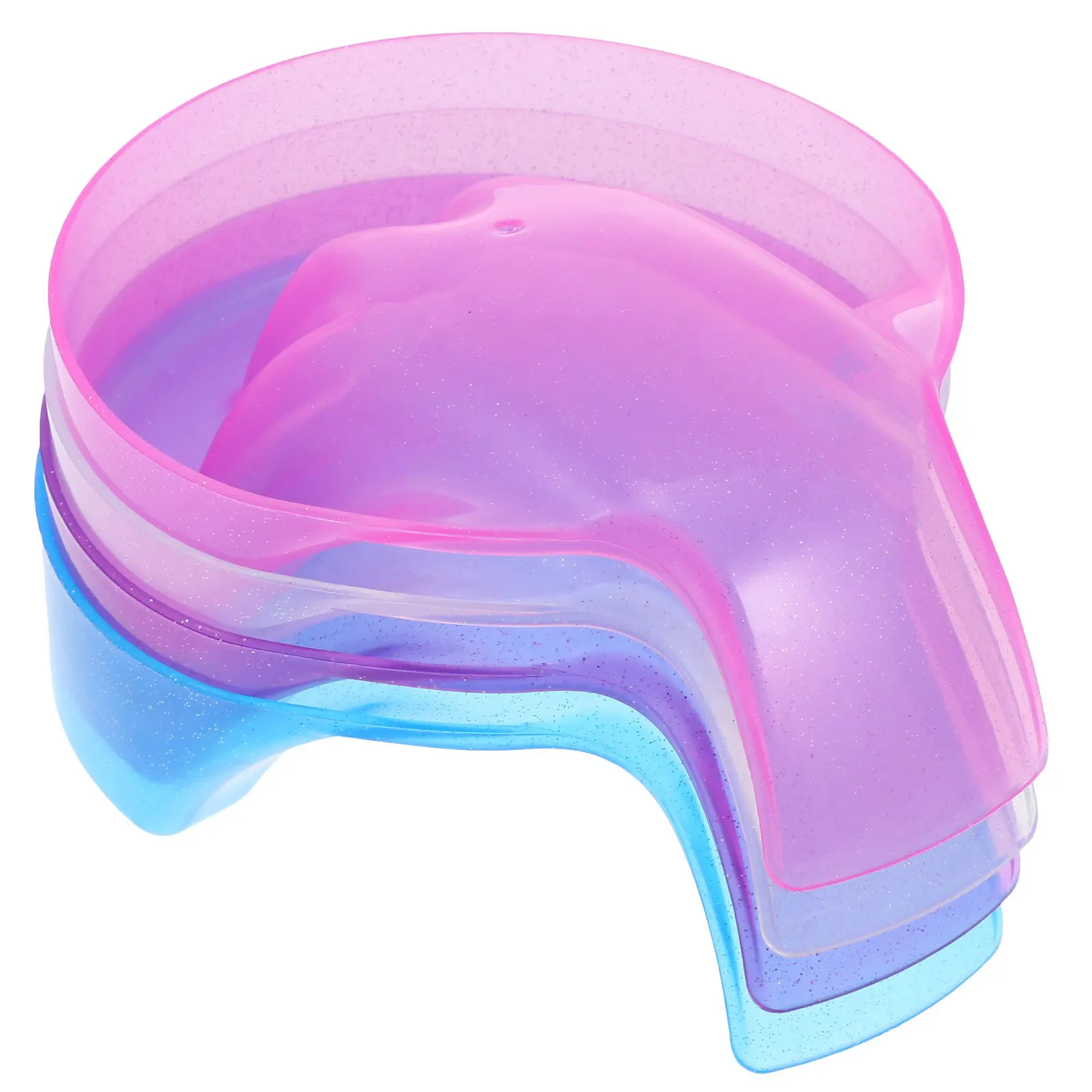 4Pcs Nail Tips Soak Bowl High-Quality PP Material Non-Deformable Groove Design Comfortable Hand Fit Nail Soaking Tray Manicure