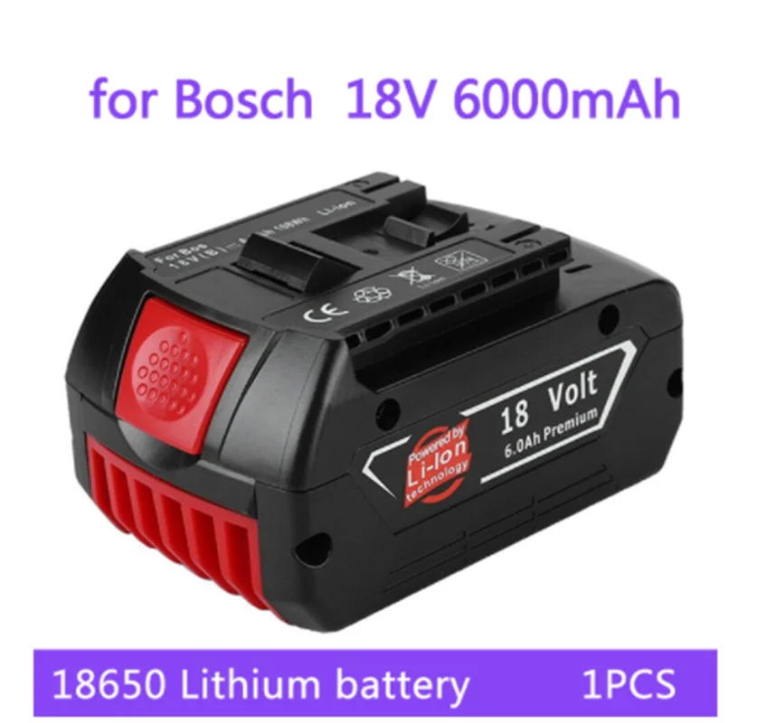 Imagem -05 - Carregador para Furadeira Elétrica Bosch Bateria Li-ion 18v 6000mah Bat609bat609gbat618 Bat618g Bat614 Charger18650 Novo 2023