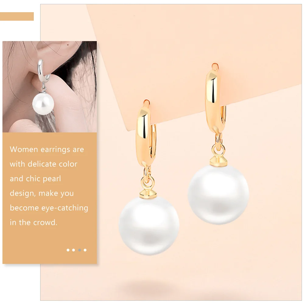 Pearl Earrings For Women Trendy Dangle Drop Hanging Jewelry Decor Chic Lightweight Party Wedding Daily Wear Dainty Fashion