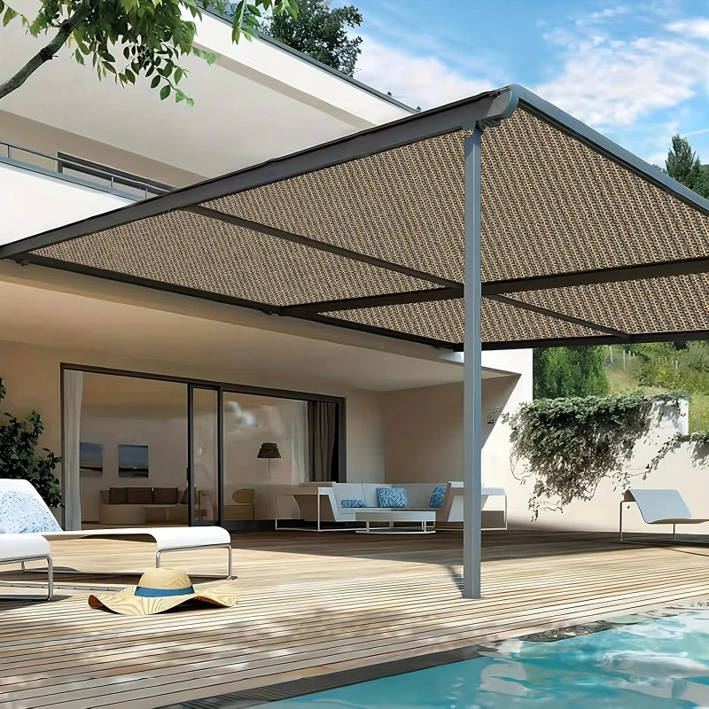 

1pc 90% Blackout Cloth Brown Blackout Mesh | Suitable for garden patios, plant canopies, greenhouses, outdoor