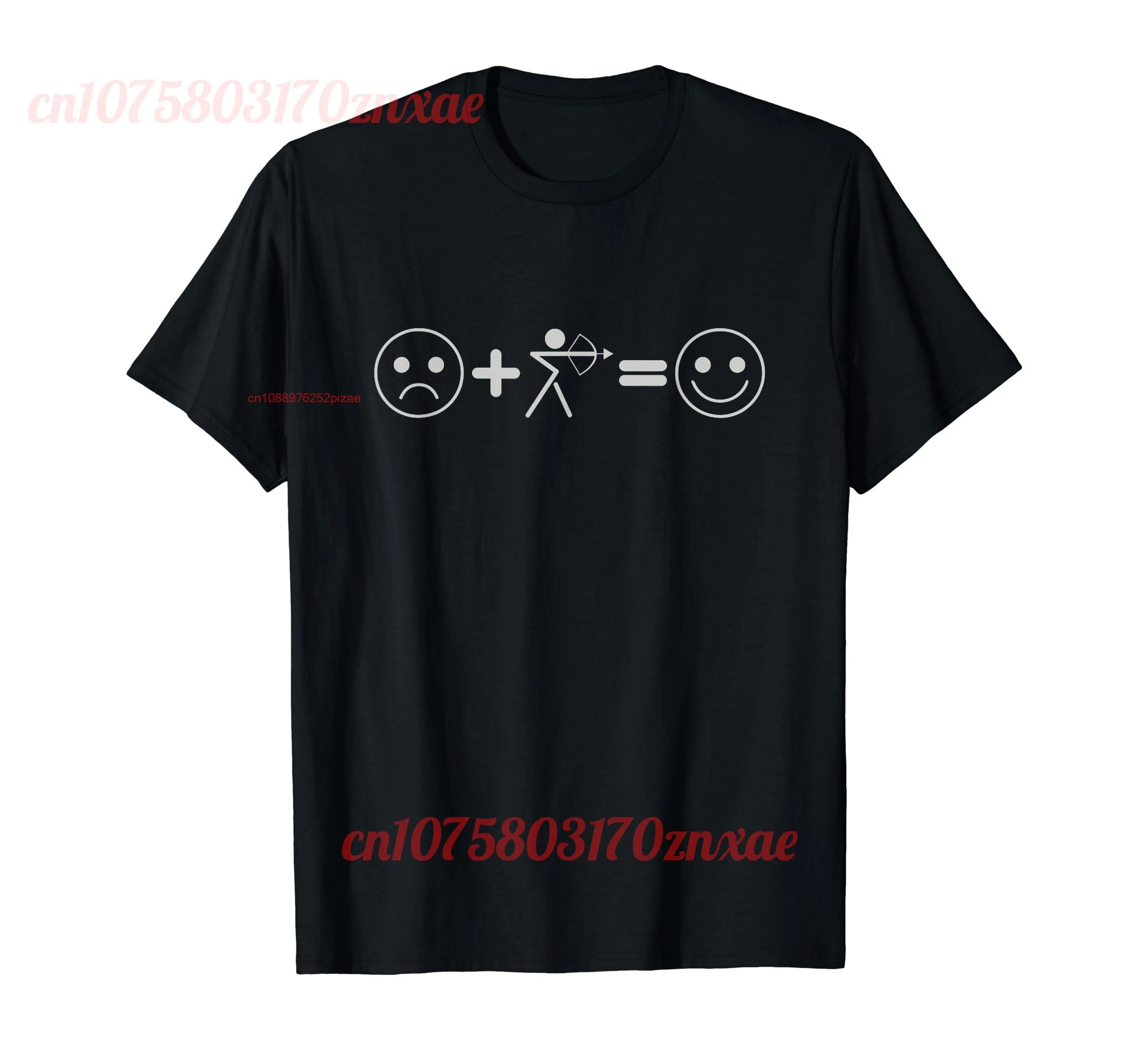100% Cotton Sad Face Archery Happy Face T-Shirt MEN WOMEN UNISEX T Shirts Size S-6XL