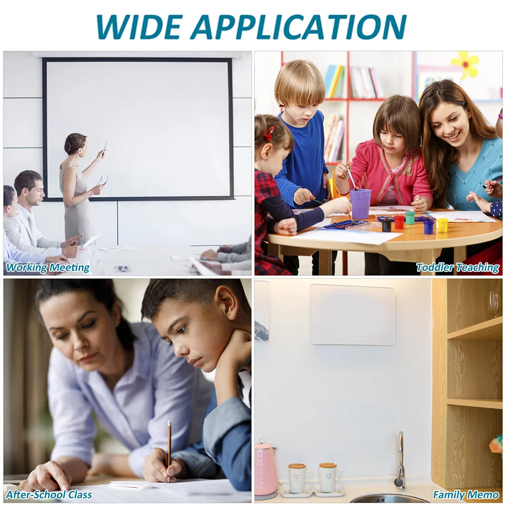 2Pcs 드라이 지우기 화이트 보드 교수형 쓰기 보드 다기능 낙서 작은 사무실 학생 사용 드라이 지우기 보드