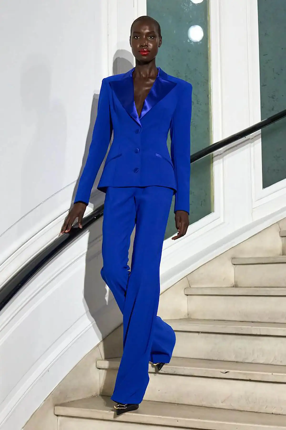 Royal Blue Women Pants Suits 2 Pieces Custom Made Slim Fit Mother Of Bride Blazer Jacket Formal Wear Customized