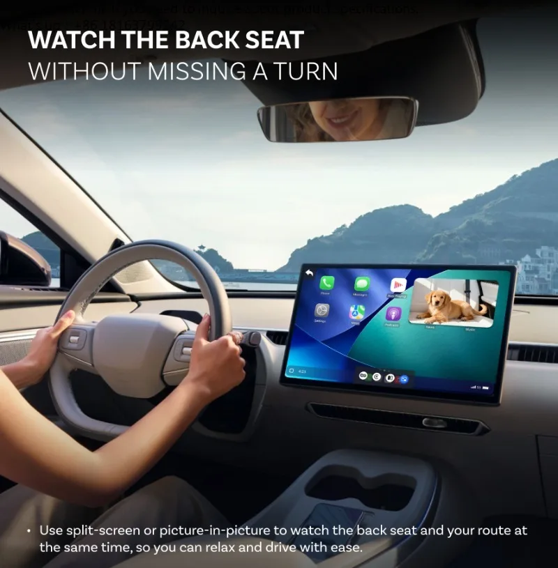 

OTTOCAST Car Baby mon itor System with Split Screen Wide Angle Rear Seat cam era and Stable Real-Time Transmission