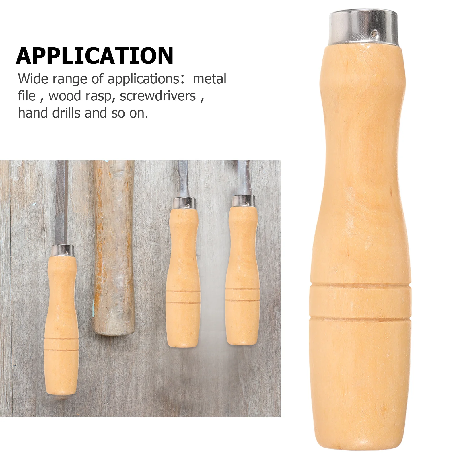 

10pcs Wooden Handle For File 4.8Mm Inner Hole Ergonomic Durable Grip Handle For Metal File Wood Rasp Hand Drills Diy Tools Hand