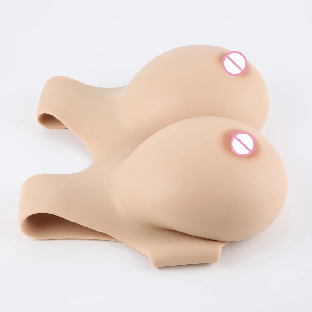 C-J Cup Realistic Cosplay Fake Boobs Silicone Breasts Forms For Crossdressing Drag Queen Shemale Crossdresser Transgender Sissy