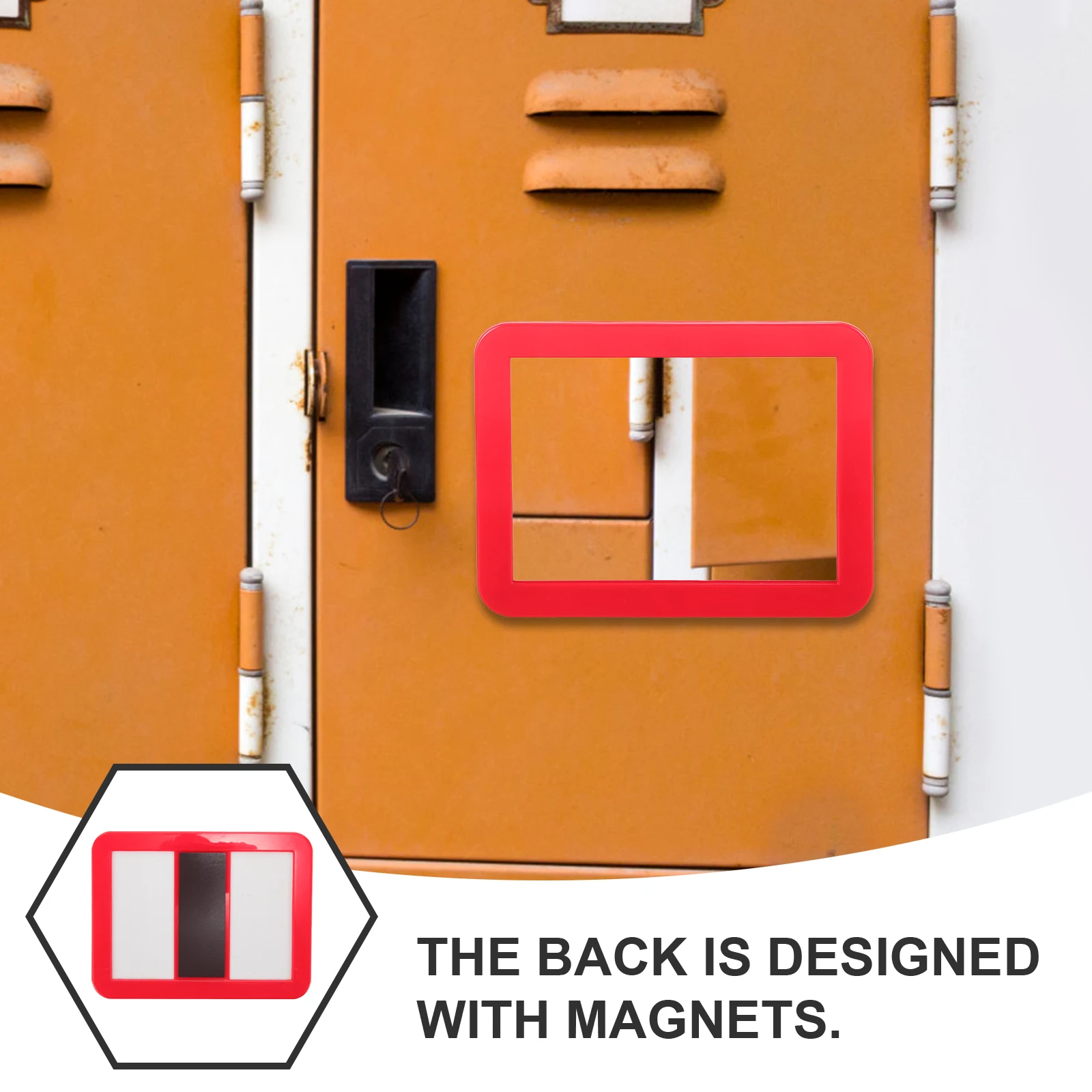 

Magnetic Makeup Portable Rectangular Locker Mirror For Metal Surfaces No Adhesive Easy Install Travel Bathroom Bedroom