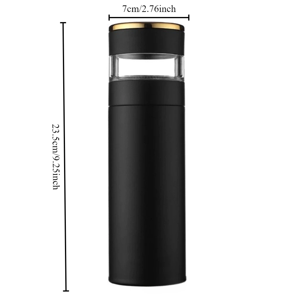 Teapot 316 Intelligent Temperature Measurement Insulated Cup LED Temperature Display Travel Tea Cup Stainless Steel Filter