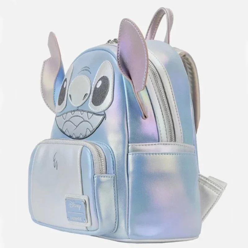 New Loungefly Disney 100th Anniversary Platinum Stitch Backpack Bag Stitch Backpack Kids Cartoon Schoolbag Ladies Casual Bag