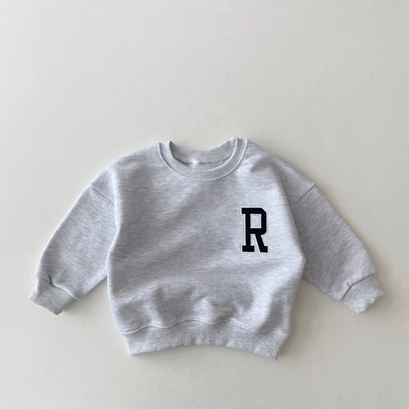 MILANCEL-sudaderas con capucha para bebés y niños pequeños, ropa con letras estampadas