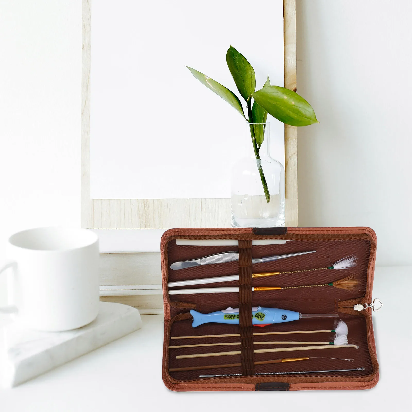 

1 Set of 10 Pcs Stainless Steel Ear Spiral Ear Spoon Set Cleaning Ear Tools Household Ear Scoop Ear Cleaner with Storage PU Pouc