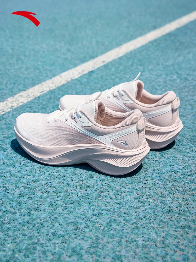 ANTA Leaf 5 Lightweight Running Shoes for Women in Summer, Lightweight Fitness, Thick soled, Height increasing Sports Shoes