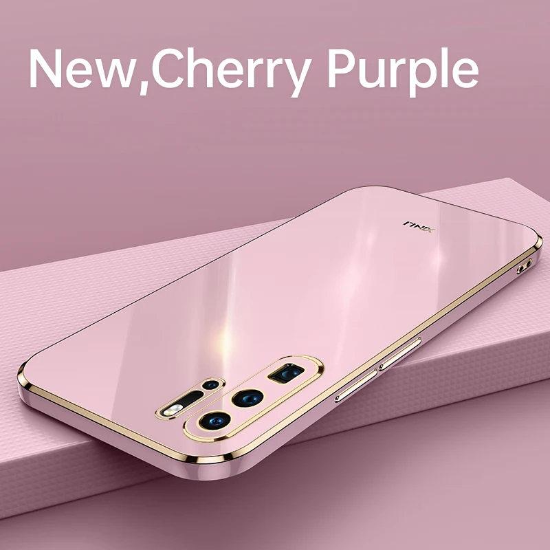Luxury Square Plating Phone Case For Huawei P30 Pro Lite P30Pro P30Lite 5G ShockProof Soft TPU Back Cover Fundas