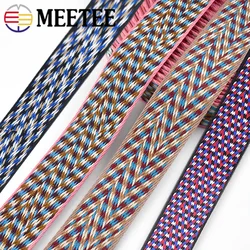 Meetee 2 metri 2mm di spessore nastro in tessuto Jacquard 50mm cinturino in Nylon per borsa al metro fascia per la decorazione dell'indumento accessori per cucire fai da te