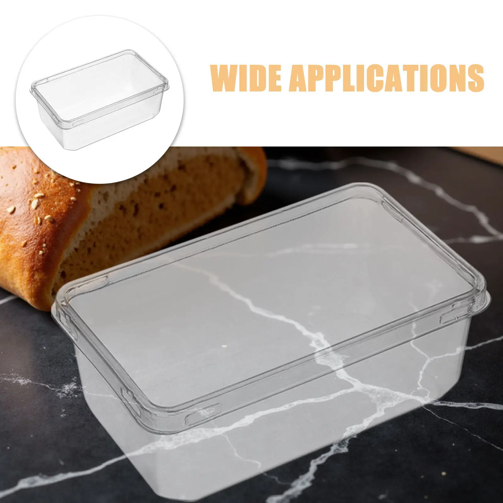 12Pcs See Through Cake Boxes Clear Plastic Dessert Containers with Tight Seal Lid for Tiramisu Mousse Pastries Bakery Takeout