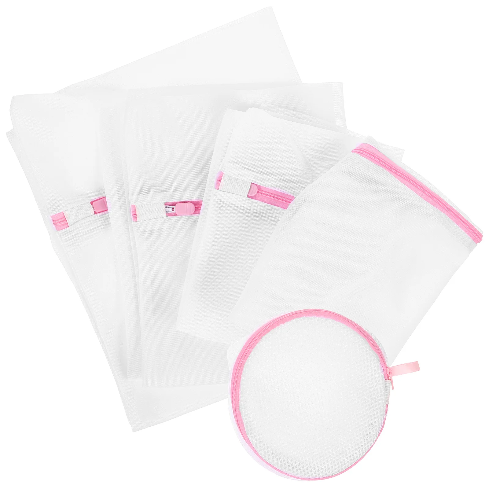 

5Pcs Laundry Bag Set Mesh Underwear Net Bag Bra Washing Pouch Zipper Closure Wash Machine Protector Bra Washing Pouch