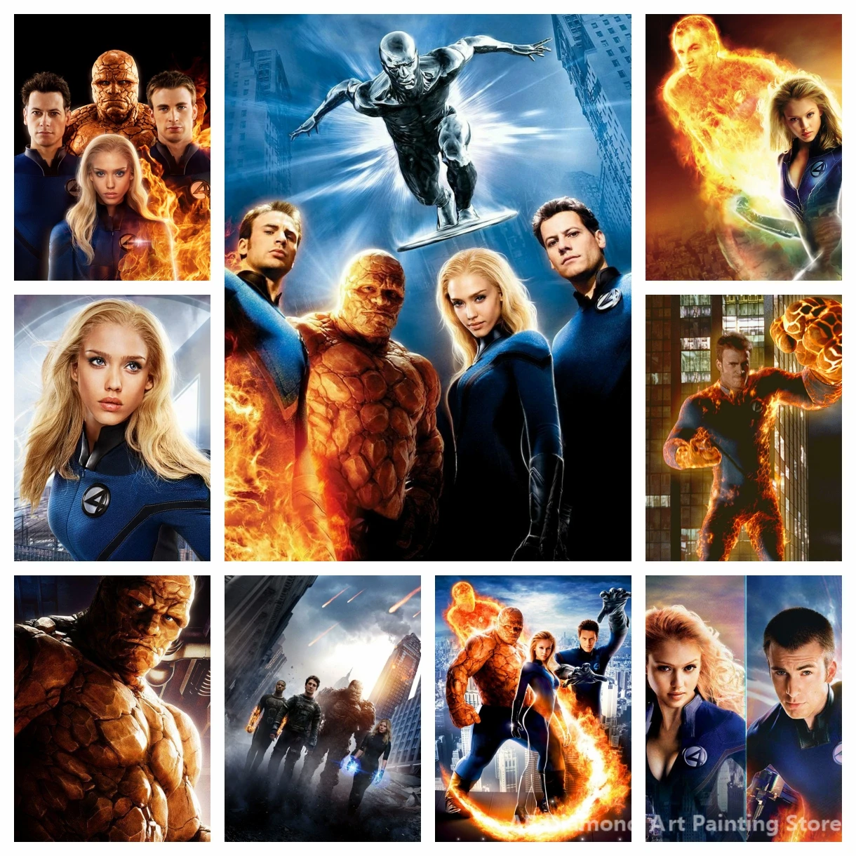 

Disney Fantastic Four AB Diamond Painting Cross Stitch 5D DIY Marvel Character Mosaic Diamond Home Art Handmade Decoration Gift