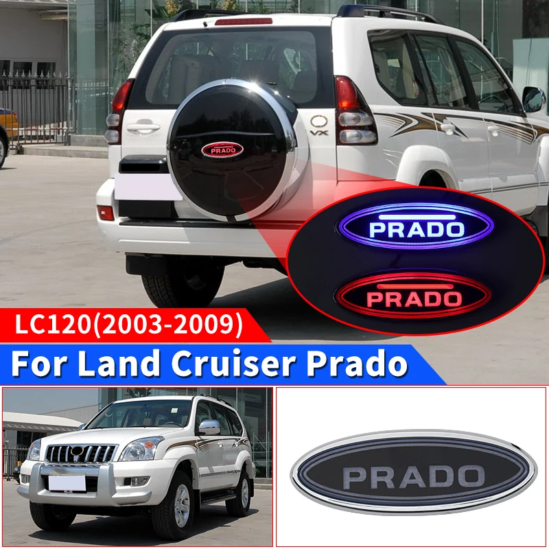 

For Toyota Land Cruiser Prado 120 2003-2009 With Light Spare tire letter sticker LC120 FJ120 Exterior Modification Accessories