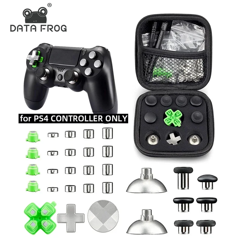 data-frog-kit-de-modificacao-magnetico-diy-com-botoes-bullet-e-d-pad-joysticks-analogicos-ajustaveis-compativeis-com-controle-ps4