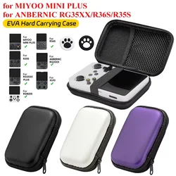 Portable Hard Carrying Case with 2 Joystick Caps Handheld Game Console Carrying Bag for Miyoo Mini Plus/RG35XX/R36S/R35S