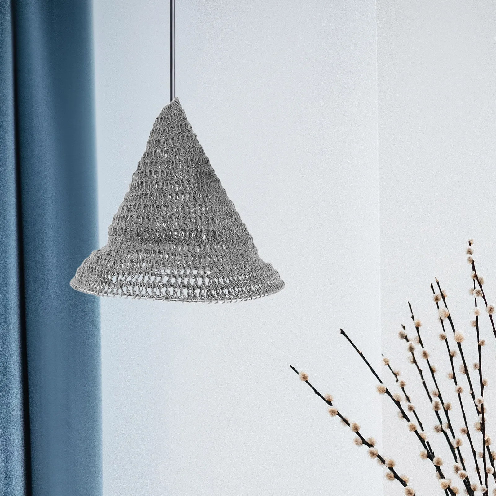 

3pcs Bohemian Handwoven Rope Lampshade Woven Cotton Linen Ceiling Light Cover For Bedroom Living Room Lightweight Pendant