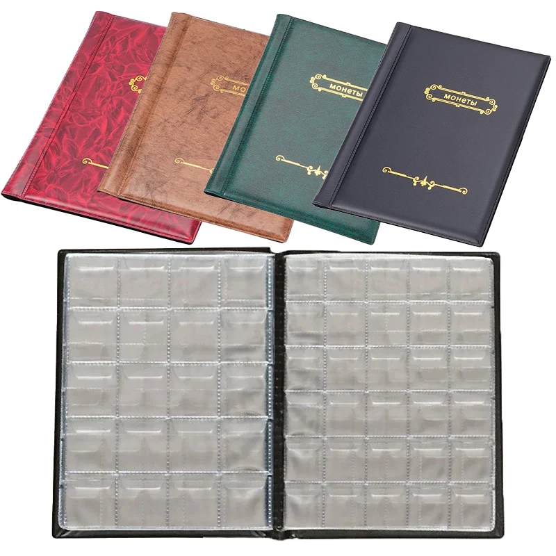 250 Coins Russian Embedded Non-slip Cover Collector Album Coin Album Loose-leaf Binder Coin Collector Album Coin Storage Book