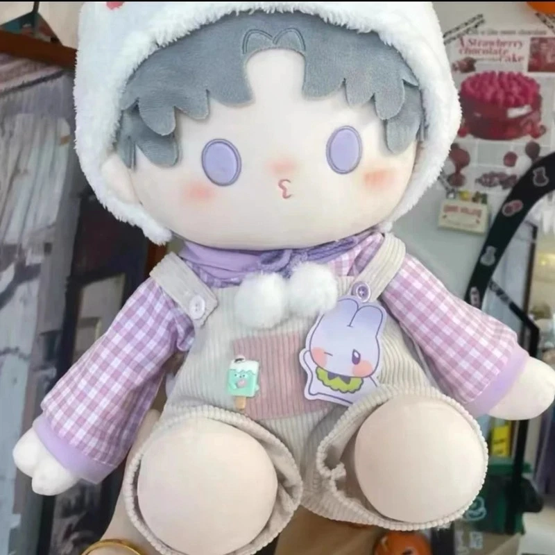 40cm Ubranka dla Lalki Siedzącej Bawełniane Ubranka dla Lalki Zestaw Uroczy Modny Zestaw Sukienka z Kreskówką Przebranie Niespodzianka Akcesoria Odzież