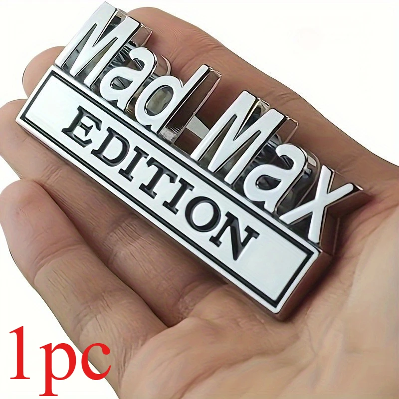 1PC Universal Mad Max Edition Emblem - Metal Car, Motorcycle, Bike Badge Sticker Decal - Durable and Stylish Vehicle Accessory view 3