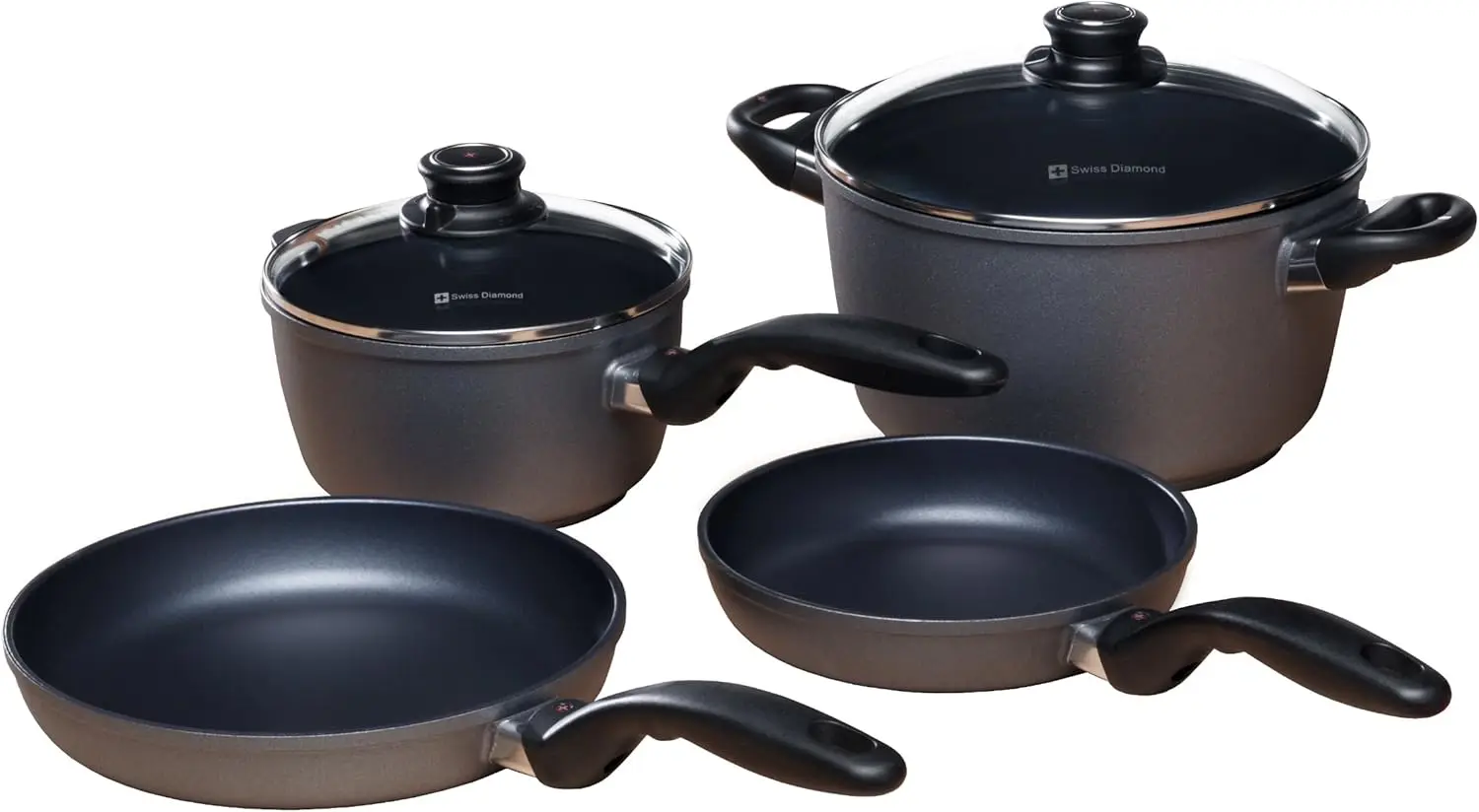 Swiss Diamond HD Classic Nonstick 6-Piece Cookware Set cookware sets pots and pans