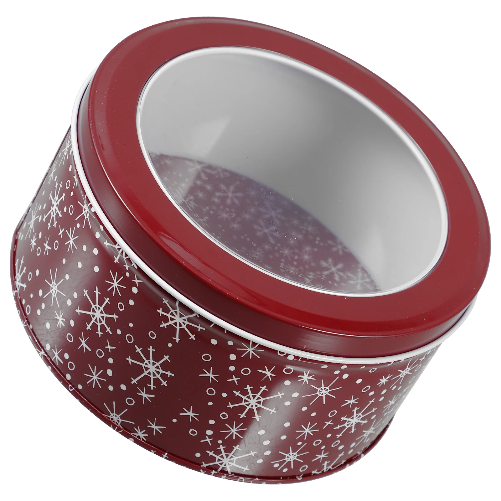 

1pc Tinplate Candy Tin Cookie Metal Container Xmas Favor Box Christmas Treat Container Cookie Storage Holder Christmas Tin Box