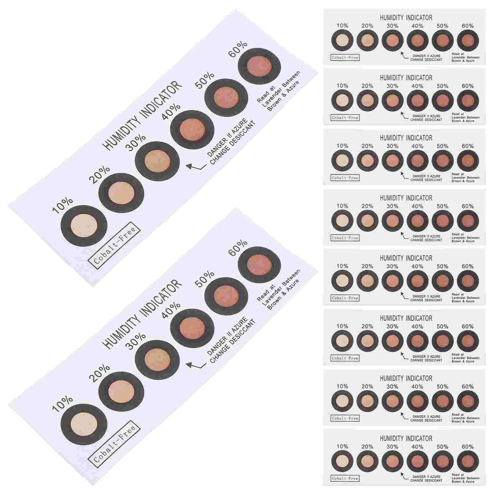 

10 Pcs Home Humidity Measuring Tool Small Moisture Indicator PCB Humidity Cards Reusable Humidity Indicator Card Blue to