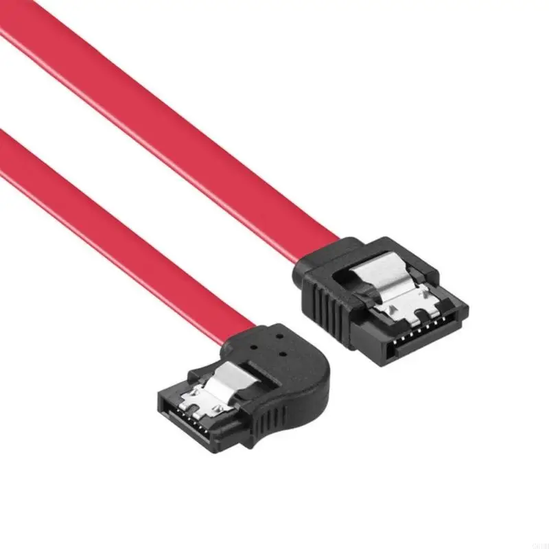 G6DD Satas Wire 6Gbps Locking Latches Cable Low Profile Angled Connectors SATA3.0 Cable 19.68Inch Length for Hard Drive