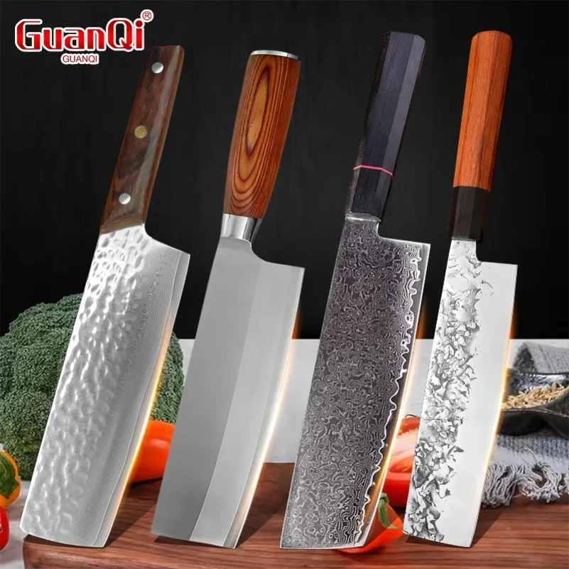Professional Kitchen Forged Stainless Steel Chef Knives Meat Cleaver Knife Vegetables Fish Handmade Slicing Knife Cooking Cutter