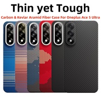 For oneplus ace 5 ultra case 600d kevlar aramid fiber carbon magsafe ultra thin hard cover Slim light magnetic protective black