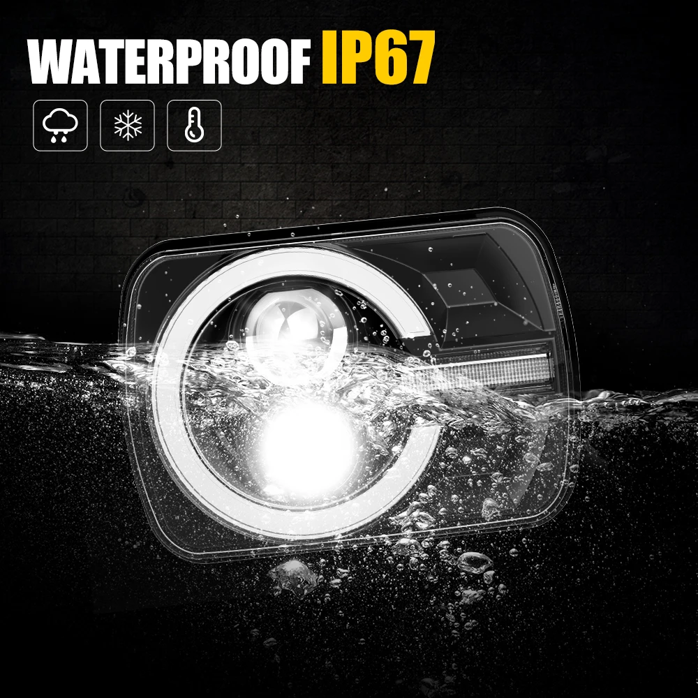 5x7 pollici LED fari Car Light H4 Plug H6054 H5054 7x6 pollici LED faro per Jeep Wrangler YJ Cherokee XJ S10 Blazer Truck