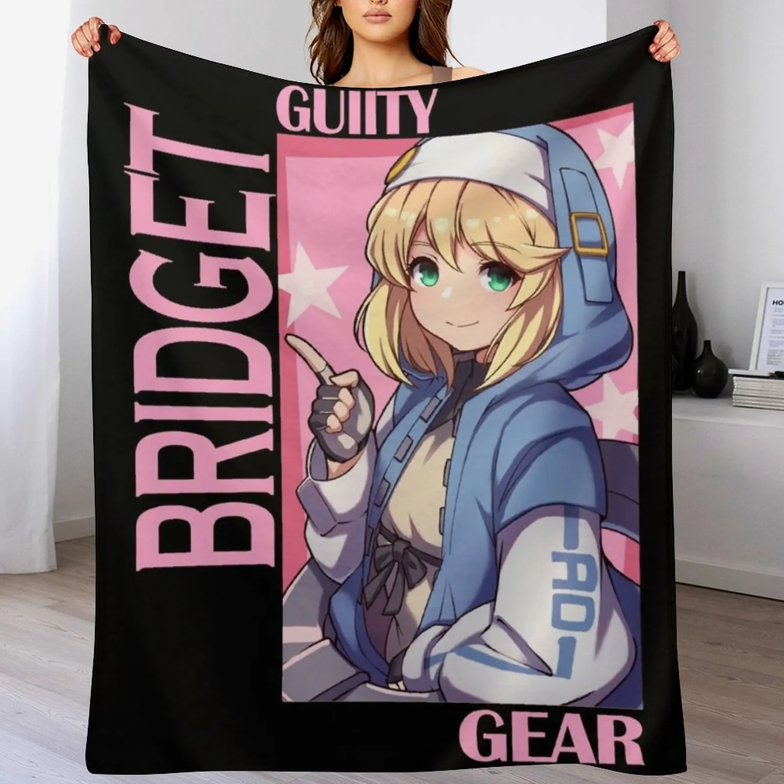 Guilty Gear Bridget Throw Blanket Soft Home Decor Blanket for Couch Bedroom