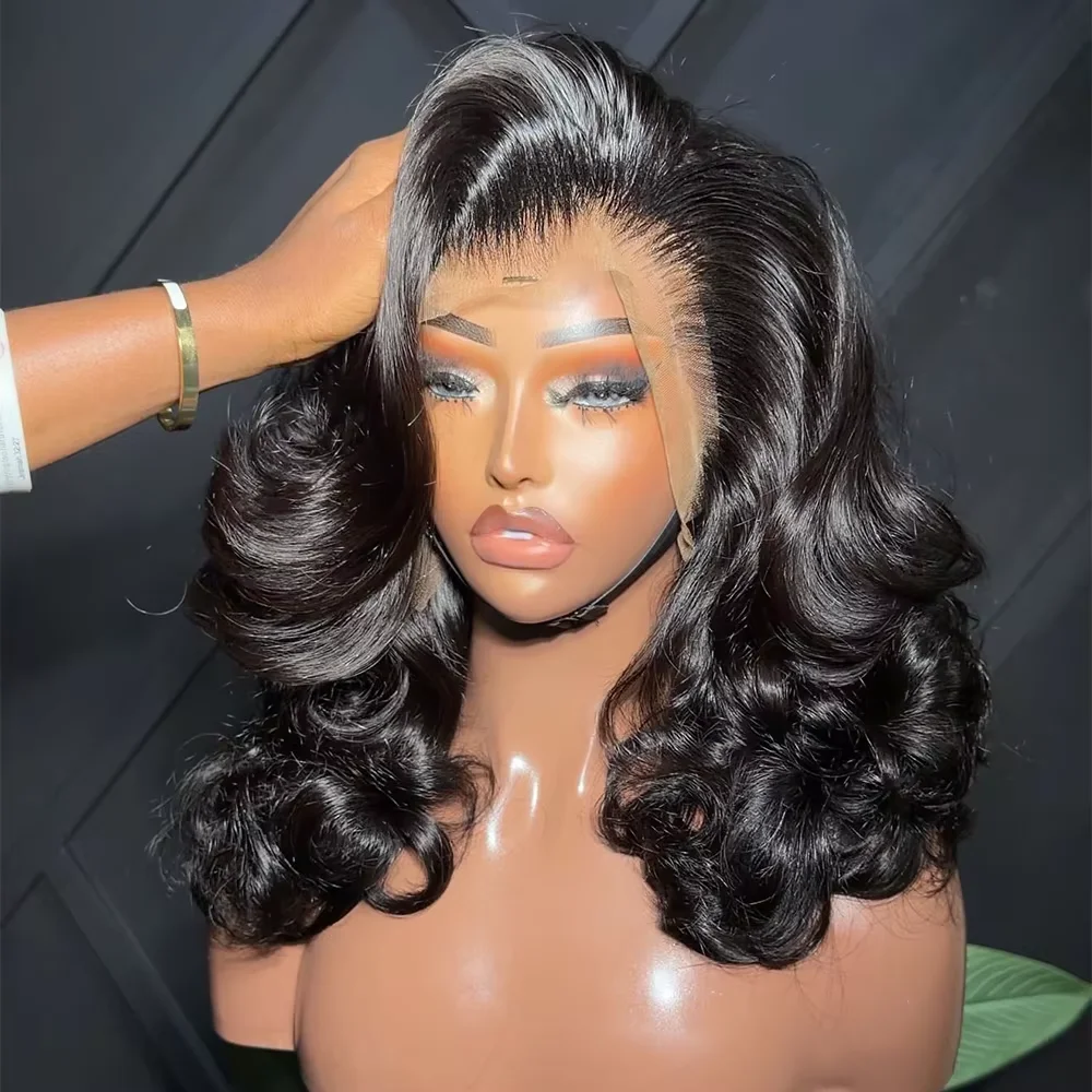 HD 40 Inches 250% 5x5 Glueless Ready To Wear Closure Remy Human Hair 13x6 Lace Front Human Hair Wigs Transparent Body Wave 13x4 Lace Frontal Wig