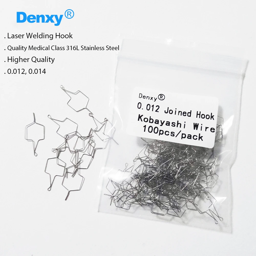 DENXY 300 Stück/Lot Kieferorthopädischer Kobayashi-Draht Dental Metall-Ligatur Kurzer Langer Geschweißter Ortho-Bogendraht für Zahnarztmaterialien – Detail 3