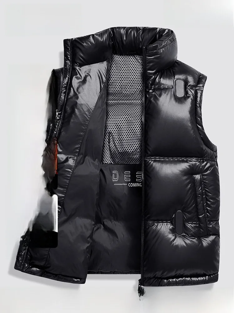 

Мужской пуховый жилет Sparnu 2024, зимняя мода Urban Sle Thiened Du, теплая верхняя одежда на молнии, цвет