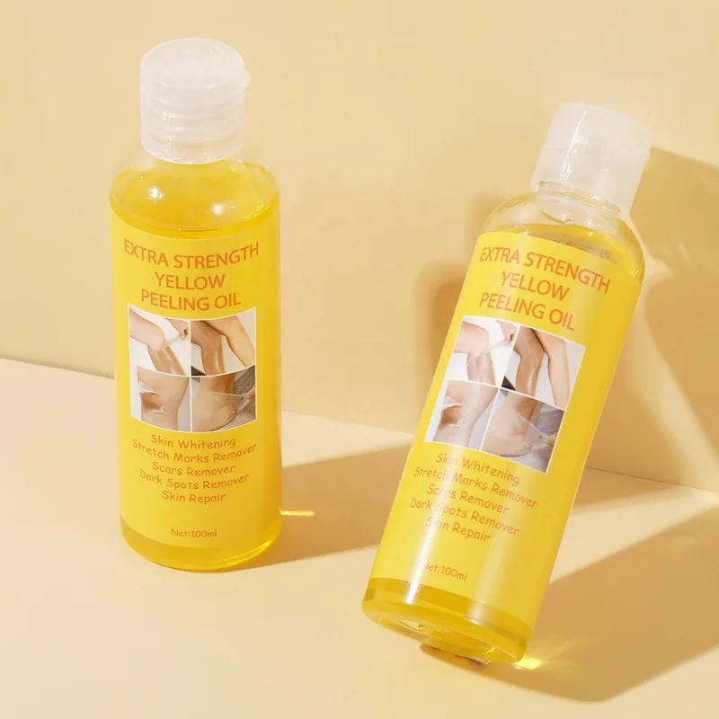 Óleo de Peeling Amarelo Super Força para Pele Negra, óleo clareador forte, removedor de pele, óleo de peeling amarelo clareador africano