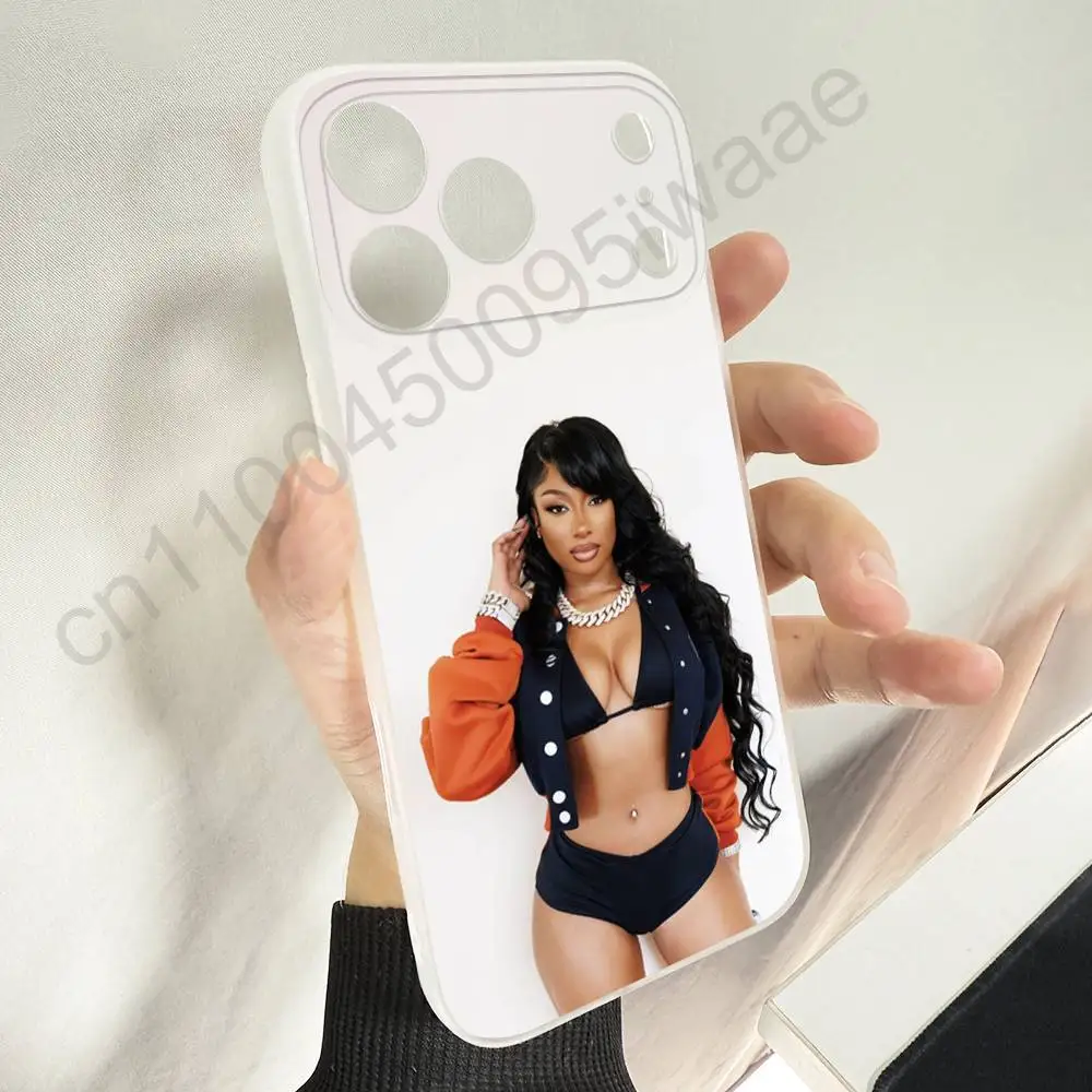 حافظة هاتف M-Megan Thee Stallion Rapper لهاتف iPhone 11,16,15,14,13,17,12,Plus,E,Air,Mini,Pro,Max Magnetic Magsafe غطاء ناعم